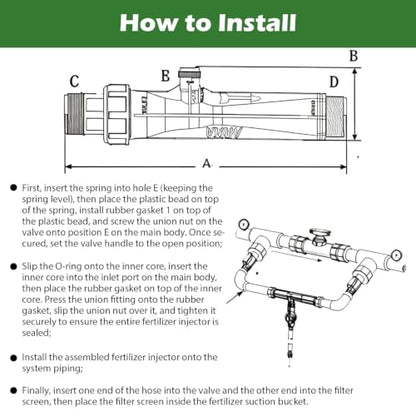 1/2 Inch Venturi Fertilizer Injector Kit - color: 1/2 Inch