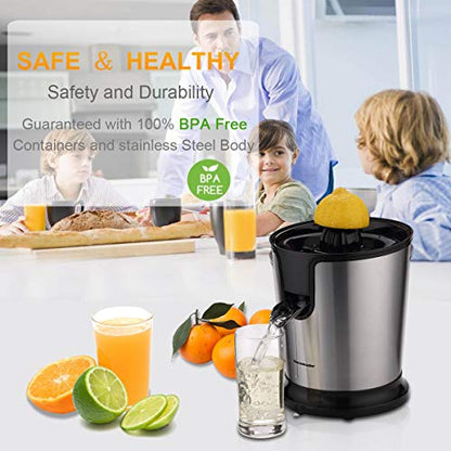 Homeleader Electric Citrus Juicer, Lemon Squeezer with Stainless Steel, Orange Squeezer