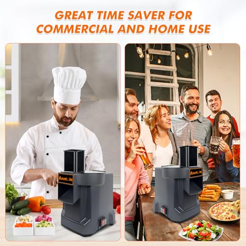 Anatole Electric Vegetable Dicer Chopper Commercial Food Processor 3 Blades