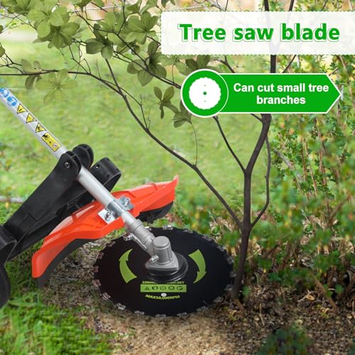 8 in 1 Weed Eater Gas - 52CC 2-Stroke Gas Pole Saw Hedge Trimmer Combo - size: 8-in-1