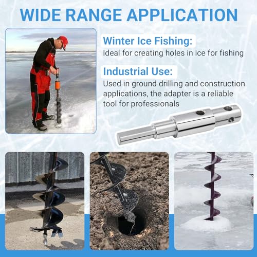 Two Stage Auger Adapter for 3/4″& 7/8″Auger Shaft Drill Auger Attachment