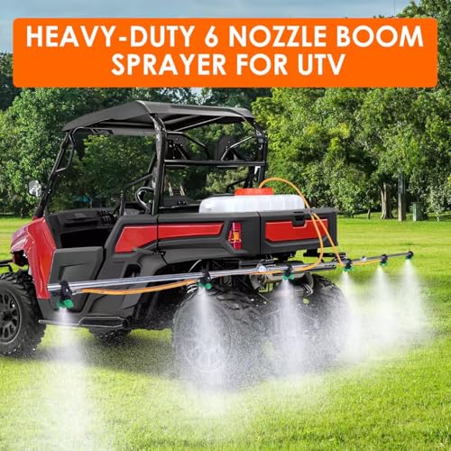 6-Nozzle Folding Sprayer Boom – 122" Spray Coverage for ATV & UTV Sprayers, Row Crop, Adjustable Spray Patterns, Folding Design for Easy Transport (Sprayer Boom) - style: Sprayer Boom