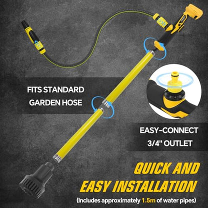 Cordless Stick Transfer Pump for Dewalt 20V Battery, 635 GPH Water Transfer Pump, Cordless Battery Operated Water Pump with 1m Hose, Portable Sump Pump Transfer Pump for Pool,Basement,RV (Tool Only)