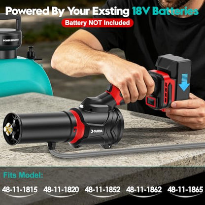 3-in-1 Mist Blower Sprayer Compatible for Milwaukee 18V Battery - color: Red Blue