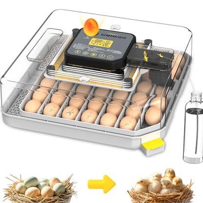 Egg Incubator Incubators for Hatching Eggs 48 Eggs for Lab Home Farm with Automatic Egg Turning for Chicken, Ducks, Goose, Quail