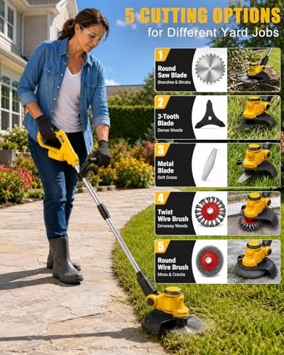 Cordless Weed Wacker for Dewalt 20V Battery(Battery Not Included)