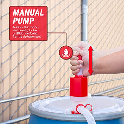 TERA PUMP BPA-Free Extra Heavy Duty Siphon Drum Barrel Pump - style: 3.2 Gal/Min