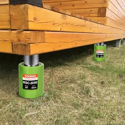 20 Ton Hydraulic Cylinder Jack,2” Stroke Hydraulic Ram Jack, Porta Power Automatic Retracting Jack, Green - style: 20T