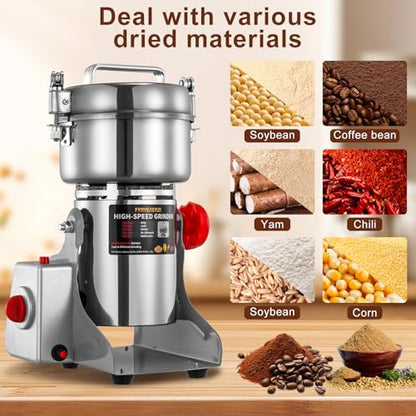 Electric Grain Mill Grinder 800g Stainless Steel Flour Mill for Home