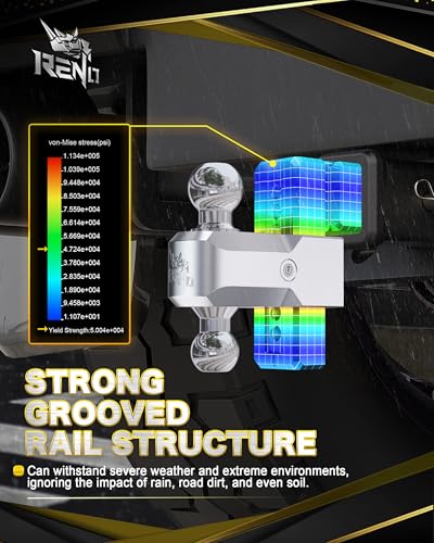 RENO Trailer Hitch (3" Receiver) - 6" Drop/Rise Adjustable Trailer Hitch - size: 3" Receiver x 6" Drop/Rise