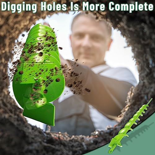 1.6" x 23" Auger Drill Bit for Planting Garden Auger Spiral Drill Bit Bulb Planter for Planting(Apple Green) - color: Apple Green