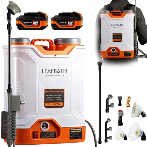 4.76 Gallon Auto Mixing Battery Powered Backpack Sprayer - color: Orange + White/Auto Mixing