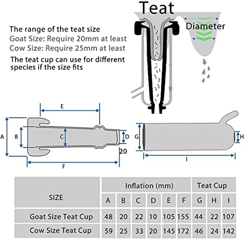 12L Goat Milking Machine, Plug-in Pulsation Pump Milker (Classic) - color: for Goat, size: 12L