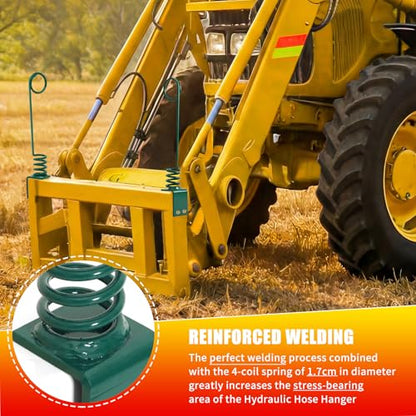 Skid Steer Hydraulic Hose Saver Spring - 0.3" Thick Plate (8cm) - color: 2pcs Green