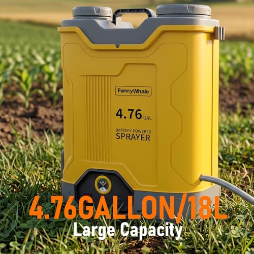 4.76 Gallon Battery Powered Backpack Sprayer Fit for DeWalt 20V Battery