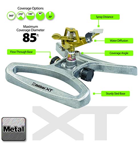 Melnor 65051-AMZ Pulsating Sprinkler with QuickConnect Product Adapter, Amazon Bundle - style: XT on Sled