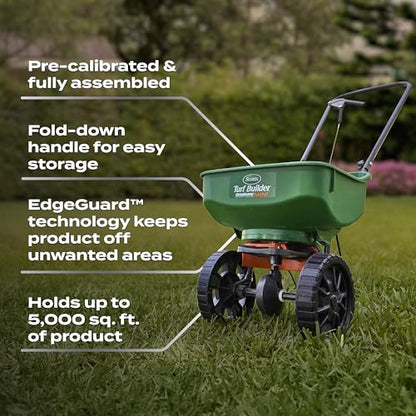 Scotts Turf Builder Bundle with Lawn Spreader for Small, Northern Lawns