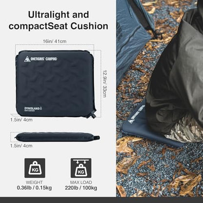 ONETIGRIS Inflatable Seat Cushion, Lightweight Waterproof Seat Pad - color: 2 Pack Black