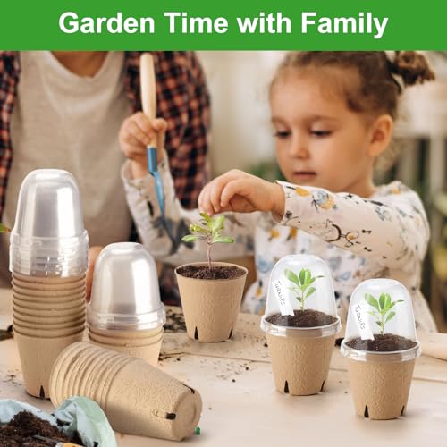 36 Set 3.15 Inch Peat Pots Plant Starters for Seedling with Humidity Dome