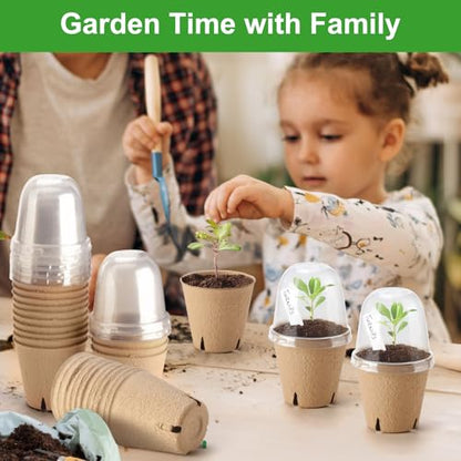 36 Set 3.15 Inch Peat Pots Plant Starters for Seedling with Humidity Dome