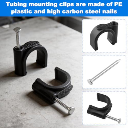 1/2" Drip Irrigation Tubing Mounting Clips for Orbit 65716 with Nail 40 Pca