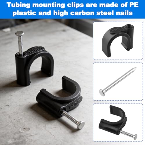 1/2" Drip Irrigation Tubing Mounting Clips for Orbit 65716 with Nail 60 Pca