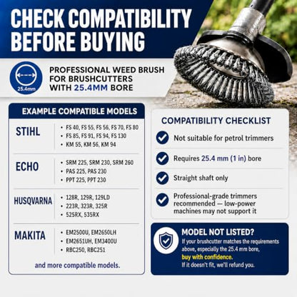 Heavy Duty Grass Trimmer Head for Weeds and Moss 25,4mm Bore