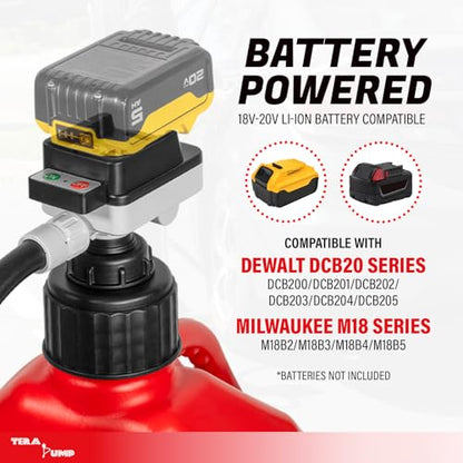 TERA PUMP Cordless Battery Powered Liquid Transfer Pump (4.0 GPM) - style: Manual Nozzle