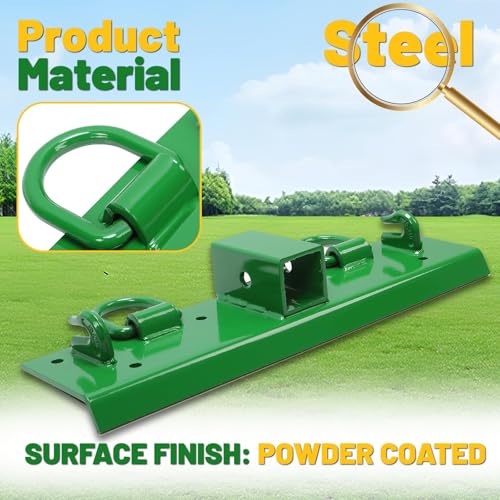 ECOTRIC Bolt-On Bucket Grab Hooks with 2" Receiver for John Deere 4100