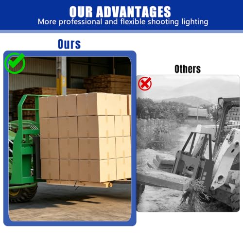 2500LBS Skid Steer Quick Attach Pallet Fork Frame Only, 46 Inch Universal Fork Frame Attachment, Heavy Duty Steel Fork Mount Frame for Tractors Loaders Skid Steers