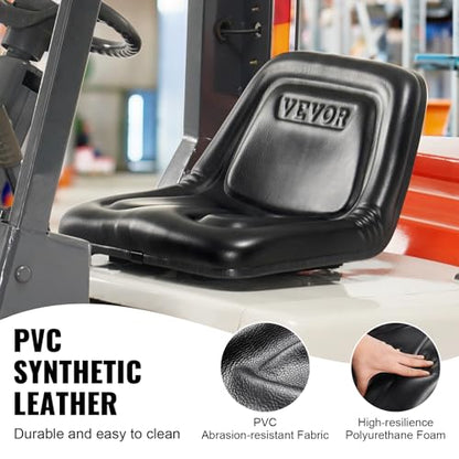 VEVOR Universal Tractor Seat, Lawn Mower Seat with Micro Switch, Black - style: One piece style
