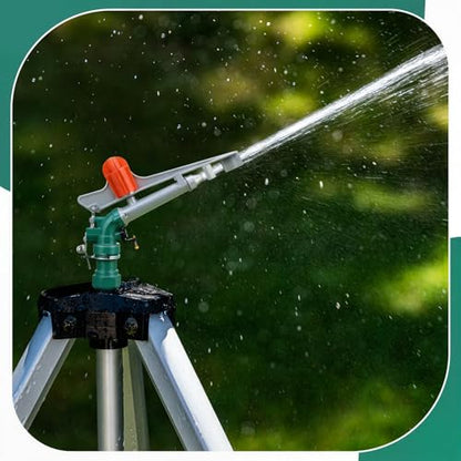 VIHOSE 1-1/2 '' Agriculture Irrigation Sprinkler Large Area Farm Gun | Irrigation Sprinkler, Aluminum, 360° Rotating Impact, Agricultural Cannon Watering Spray, for Garden Farm Lawn Diameter - size: 1-1/2 Inch