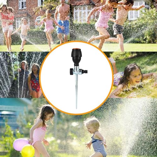 Lawn Sprinkler, Sprinklers for Yard with Metal Spike Base,Gardening Watering System for Small Medium Yard, 2 Pattern - color: Black