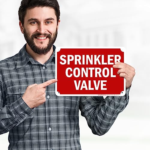 Sprinkler Control Valve Sign, 7x10 Inches, 55 mil thick HDPE (high density - size: 7x10 - Polyethylene
