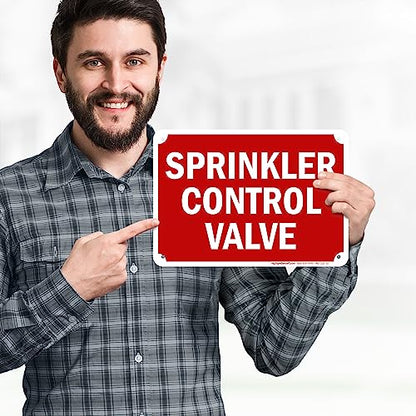 Sprinkler Control Valve Sign, 7x10 Inches, 55 mil thick HDPE (high density - size: 7x10 - Polyethylene