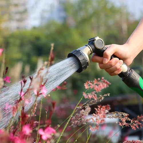 RESTMO Heavy Duty Hose Nozzle, Metal Garden Water Hose Sprayer - color: Bronze