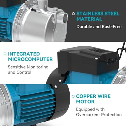 LEO Smart Control Booster Jet Pump - size: 4/5 HP,1000GPH