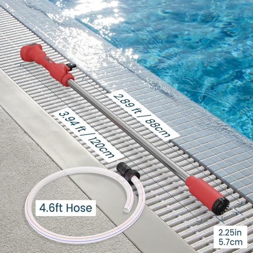 Cordless Stick Water Transfer Pump Compatible with Mil-waukee 18V Battery - color: Red