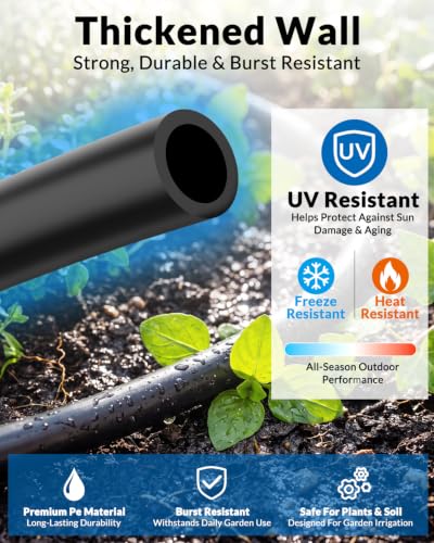 CICKATA 230FT Drip Irrigation System Kit, 20-45 PSI Water Flow Rate 40GPH