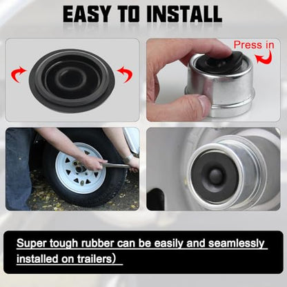 Trailer Wheel Hub Bearing Rubber Dust Cap Fit for 1.98''OD Trailer Axles. - color: 10PCS 1.98" Trailer Hub Cap Rubber Plugs