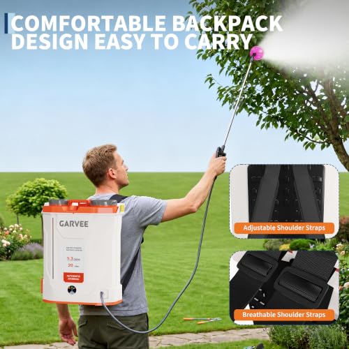 Garvee Battery Powered Backpack Sprayer 5.3 Gallon