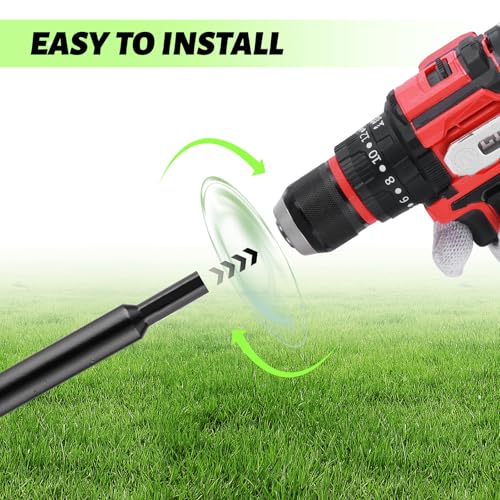 ERYTLLY Bulb Planter, Auger Spiral, Garden Planter Tool 2.5 x 16.5 inch,Rapid Umbrella Hole Digger for Planting Bulb Seedlings Bedding Tulips, and Digging Weeds Roots - size: 2.5*16.5 inch