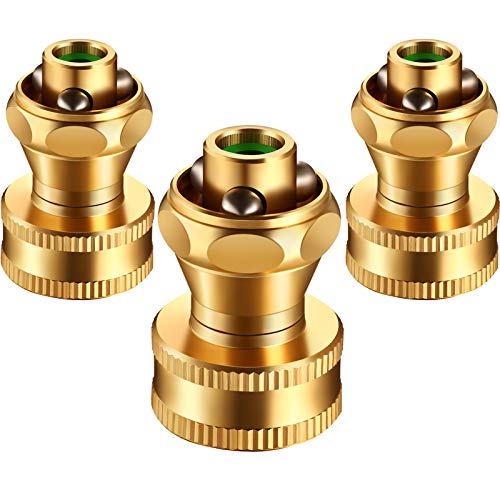 Hotop 3 Pack Big Shot Brass Hose Nozzle Adjustable Twist,3/4 Inch - size: 3/4inch