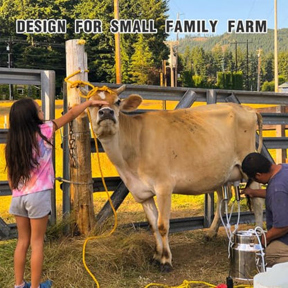 12L Cow Milking Machine, Hantop Pressure Gauge Pump Cow Milker (Pro Plus)