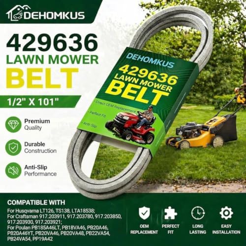 429636 Deck Belt 1/2"x 101" for 42" Craftsman Husqvarna - size: 1/2" x 101"
