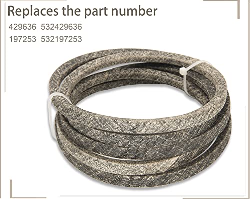 429636 197253 Mower Belt, Lawn Mower 42'' Deck Drive Belt for Craftsman