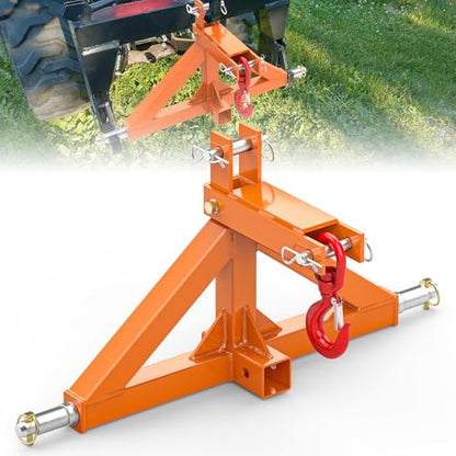 3 Point Trailer Hitch 2” Receiver Quick Hitch Compatible with Cat 1 Tractor - color: Orange