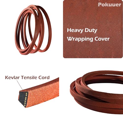 954-05022A Lawn Mower 46" Deck Belt 1/2" x 108.3" Made with Kevlar Replacement for Cub Cadet/Troy-Bilt/Craftsman 754-05022, XT1 and XT2 Enduro Series LT46, LT46 KH, LX46, LX46 KW, T225, T240