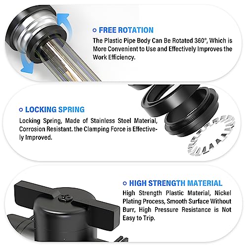 TAILONZ 1/4"ODx1/4"NPT Push-to-Connect Fitting Ball Control Valve 3Pcs - size: 1/4"OD x 1/4"NPT/3PCS
