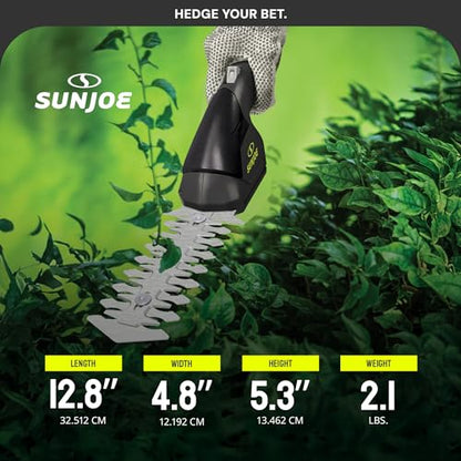 Sun Joe Cordless 2-in-1 Grass Shear Hedge Trimmer, 7.2V, 4in/6in Blade